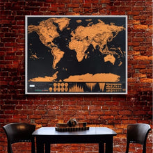 Load image into Gallery viewer, drop shipping  Deluxe blow poster Personalized scratch off World map poster Mini Foil Layer Coating Poster wall sticker 82x59cm